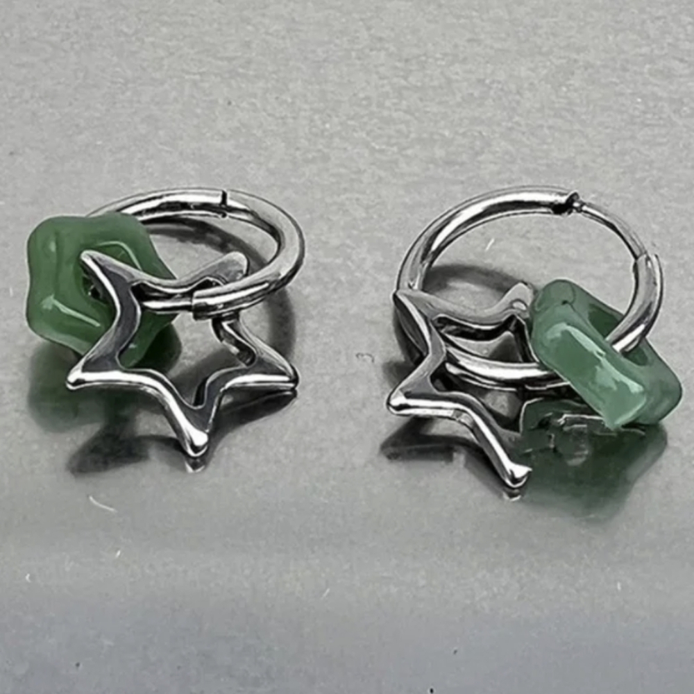 Star Huggie Hoop Earrings